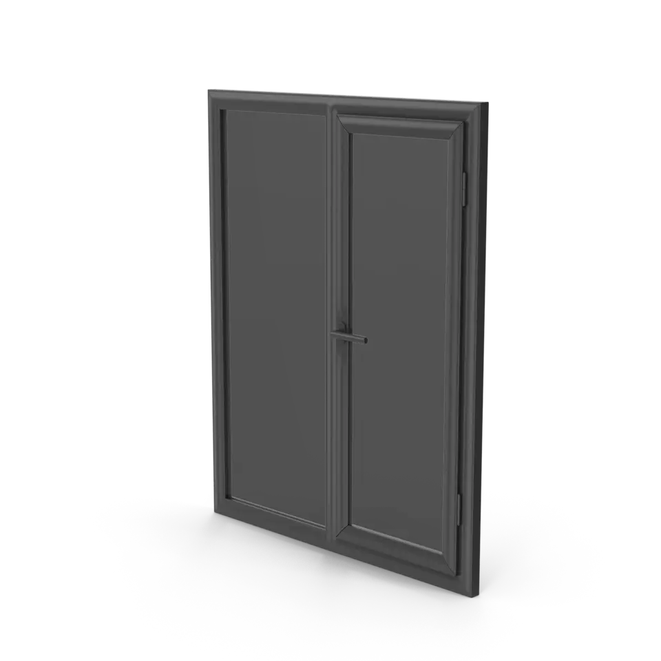 Security screen door with strong mesh and modern black frame